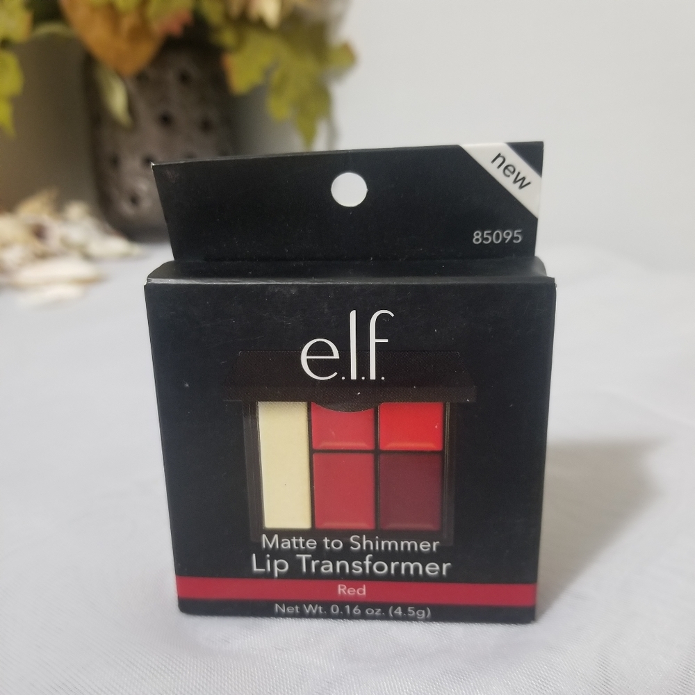 Red matte to shimmer lip transformation elf